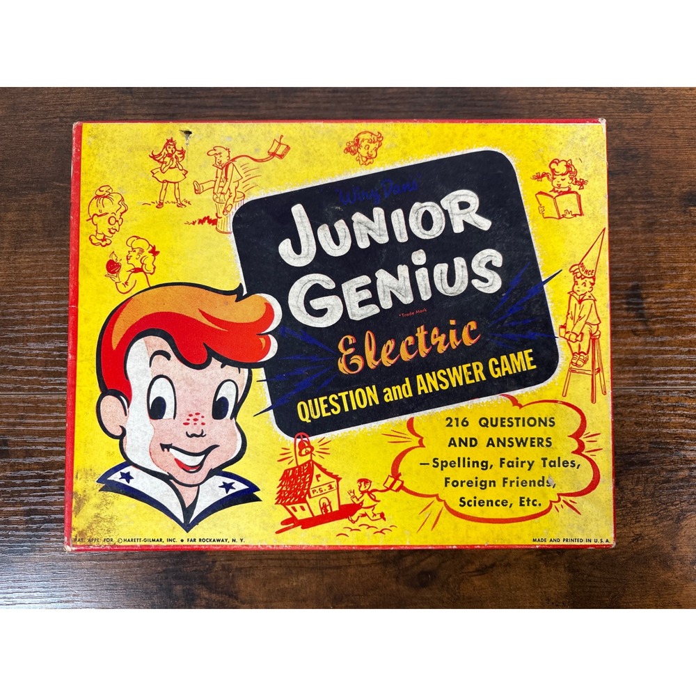Vintage Junior‎ Genius Electric Question and Answer Game Harett-Gilmar 1950s Toy